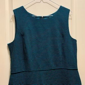 Talbots sleeveless striped dress size 16